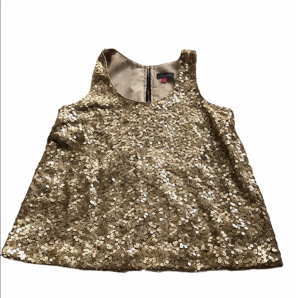 Vince Camuto sleeveless sequin casual tank top